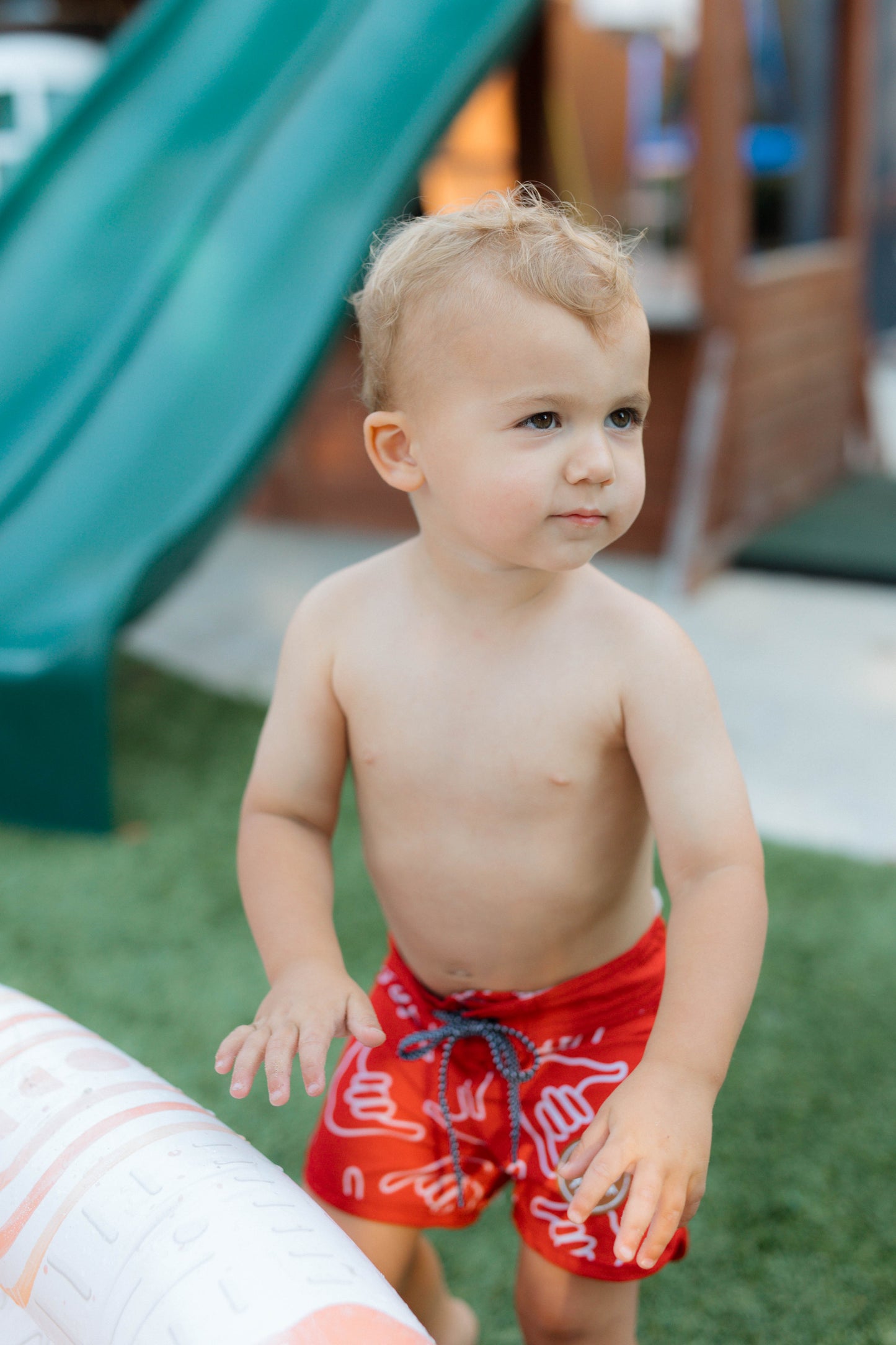 Retro Red Shaka Boardshorts