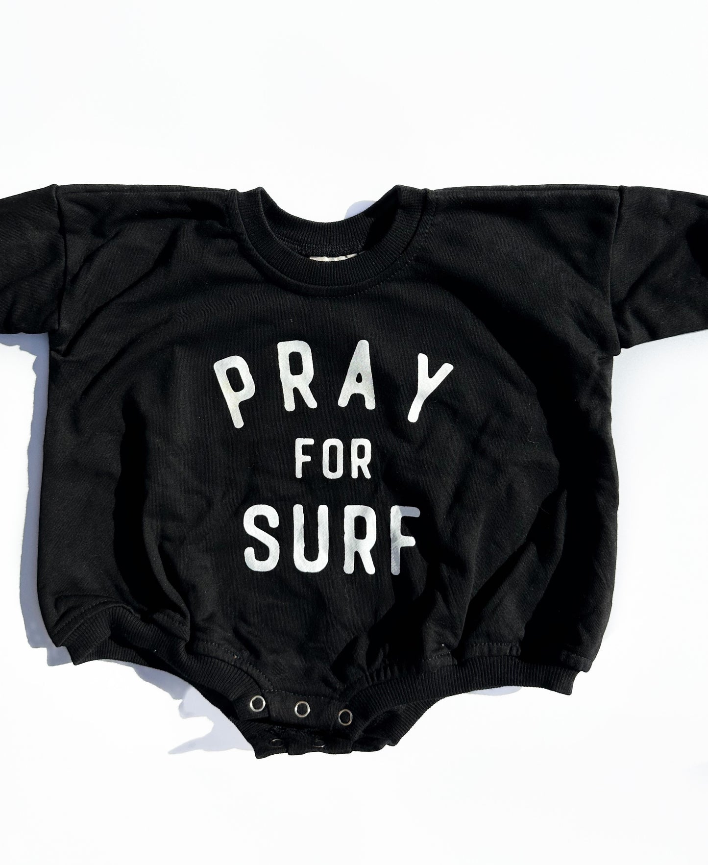 Pray For Surf Oversized Sweatshirt Romper