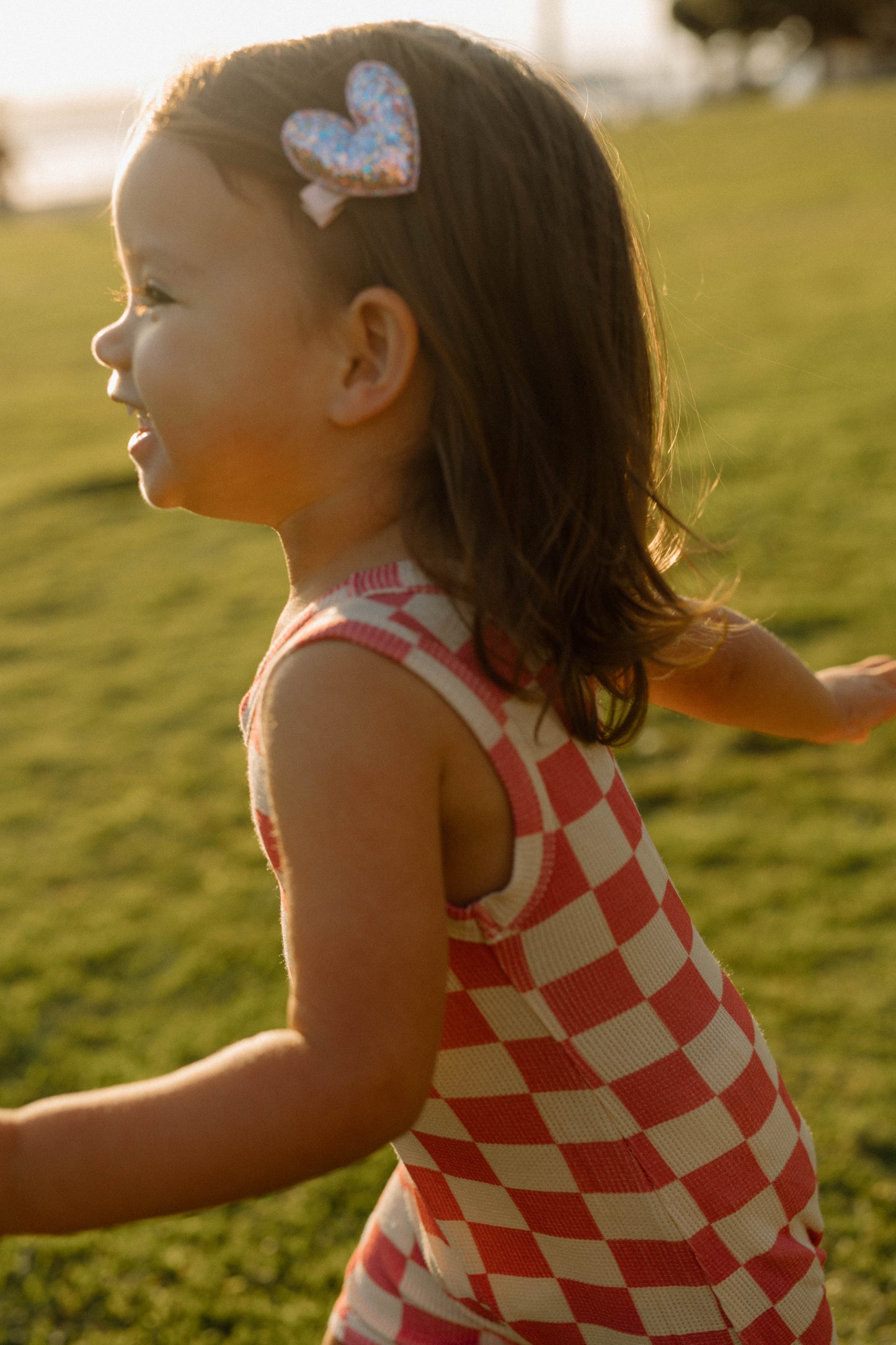 Laney Checked Romper