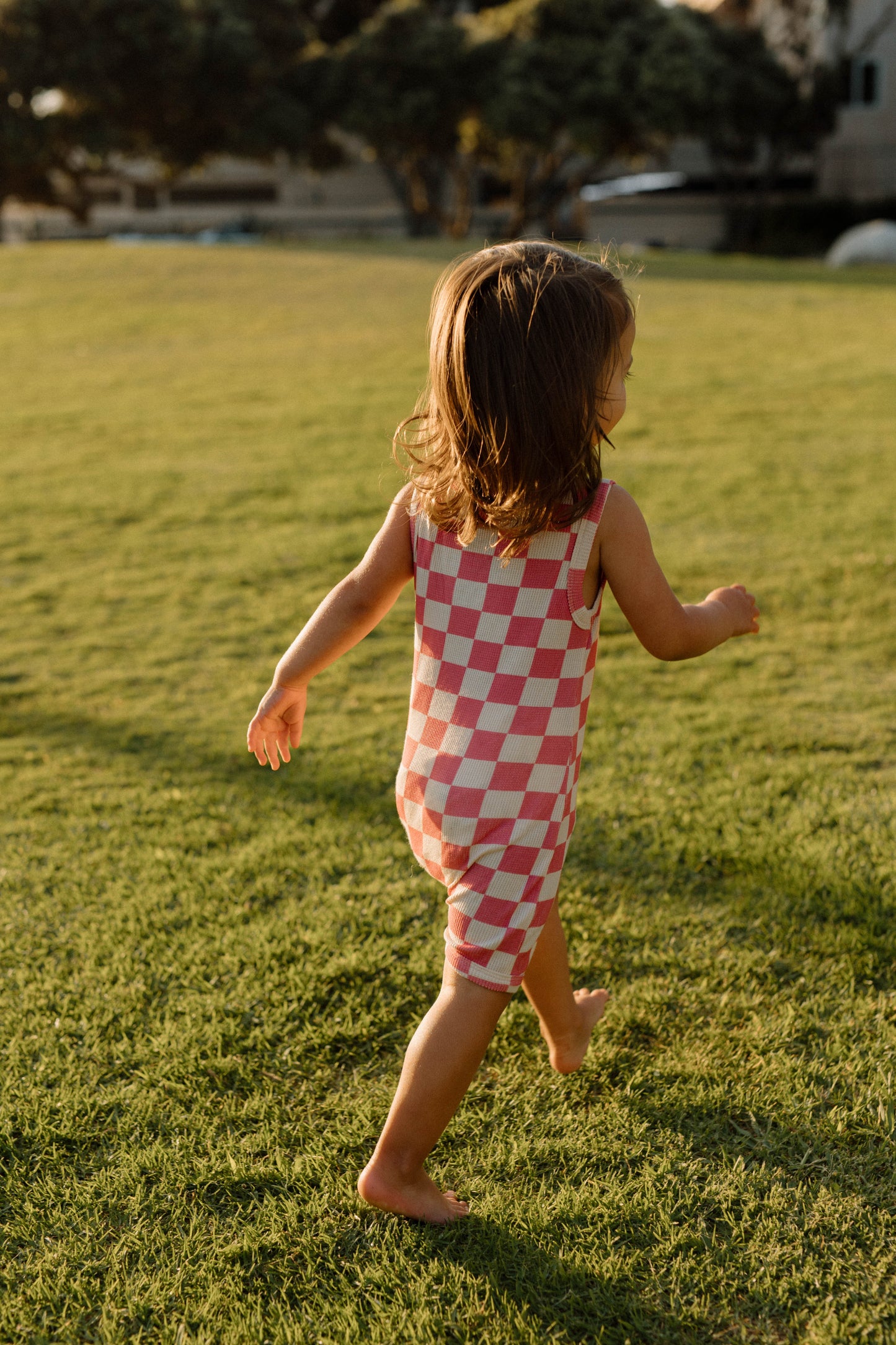 Laney Checked Romper