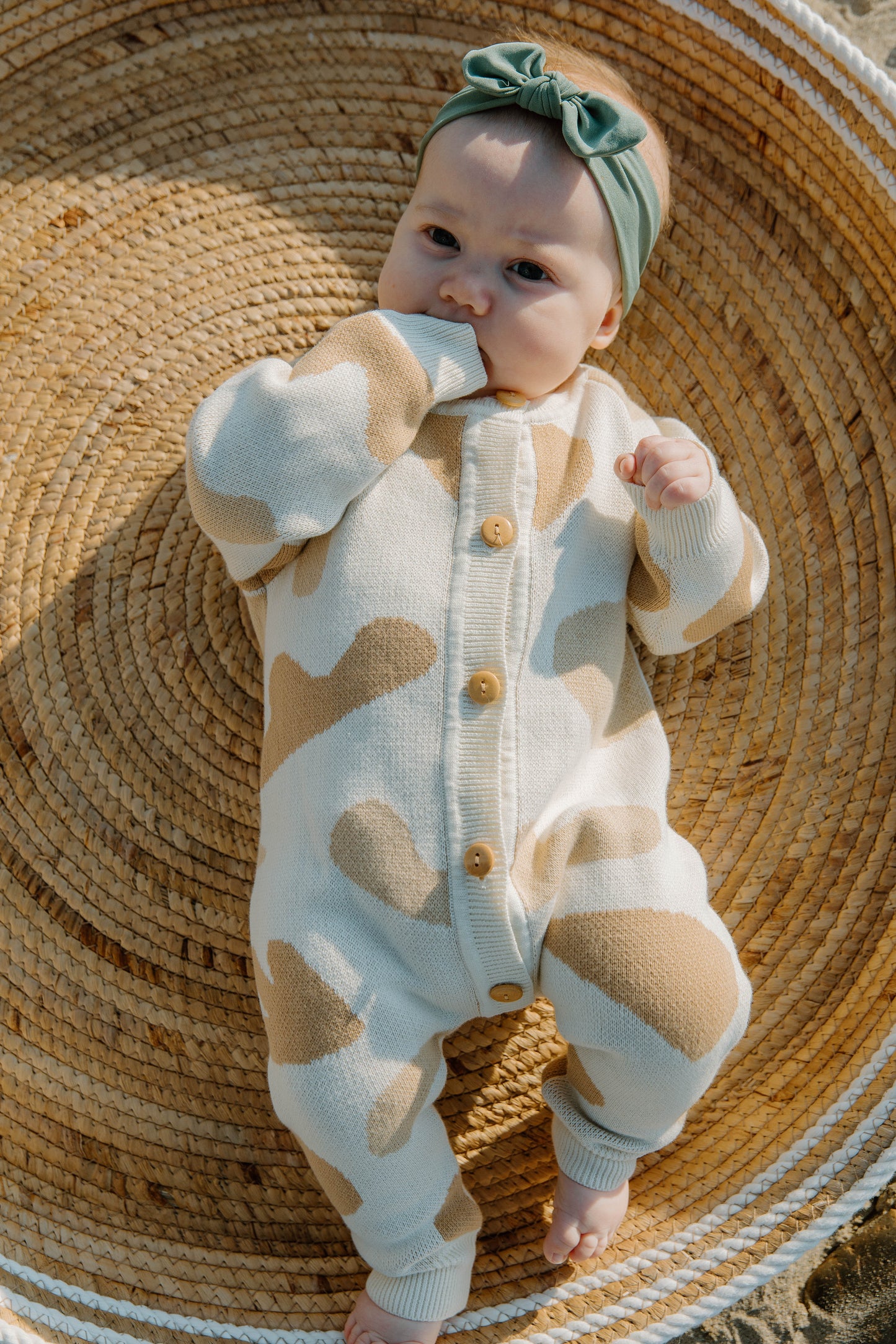 Knit Boho Baby Romper