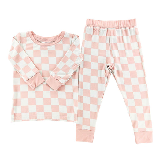 Blush Check Bamboo Set